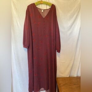 Ava + VIV 4X Purple Floral Dress